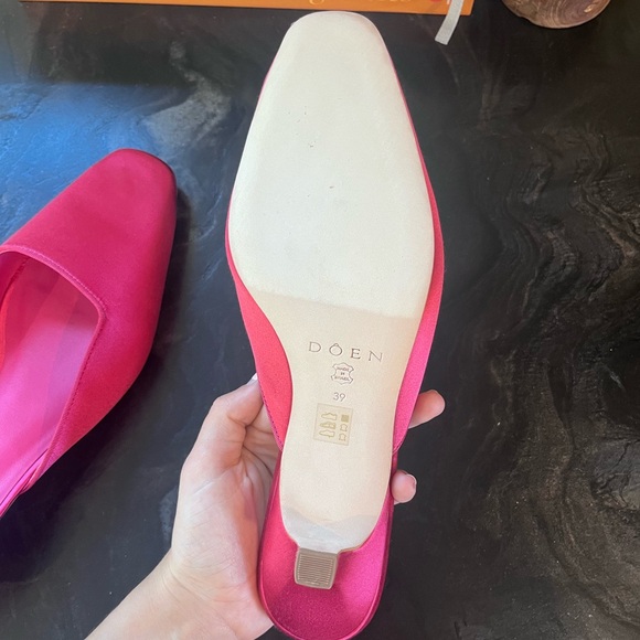 DOEN pink mule kitten heels (NEVER WORN only tried on) - Picture 6 of 6